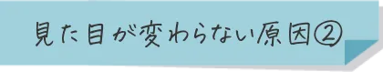 見た目が変わらない原因②